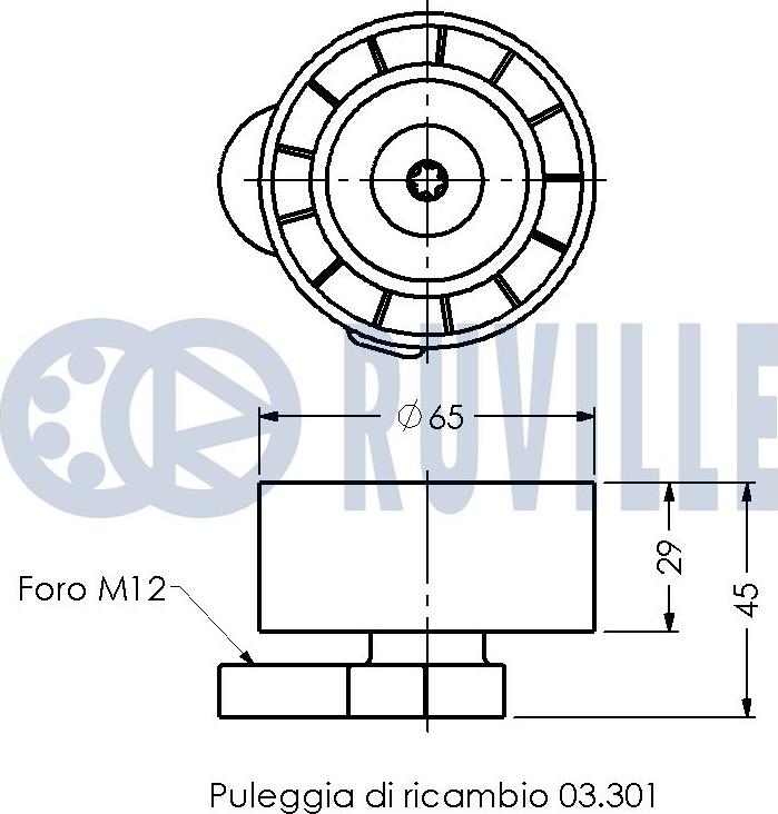 Ruville 540905 - Tendicinghia, Cinghia Poly-V www.autoricambit.com