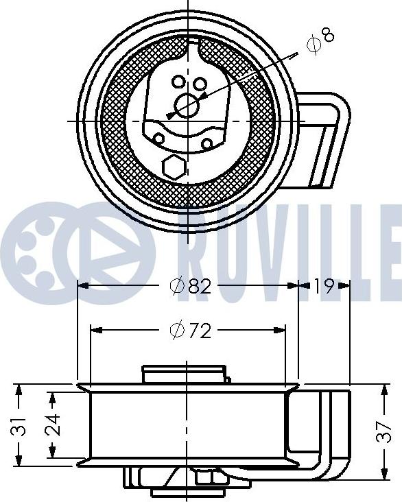 Ruville 540914 - Rullo tenditore, Cinghia dentata www.autoricambit.com