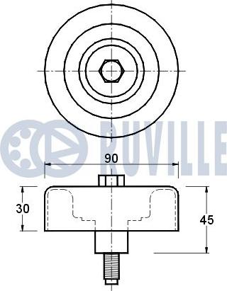 Ruville 540915 - Galoppino/Guidacinghia, Cinghia Poly-V www.autoricambit.com