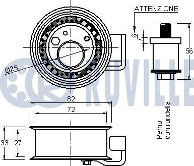 Ruville 540456 - Rullo tenditore, Cinghia dentata www.autoricambit.com