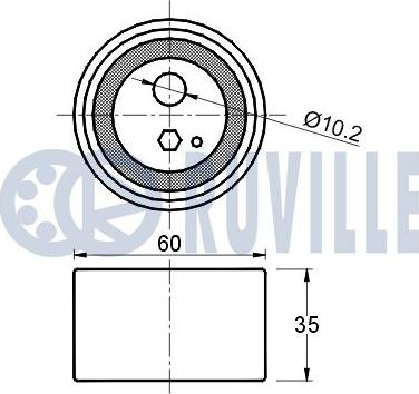 Ruville 540405 - Rullo tenditore, Cinghia dentata www.autoricambit.com