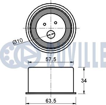 Ruville 540407 - Rullo tenditore, Cinghia dentata www.autoricambit.com