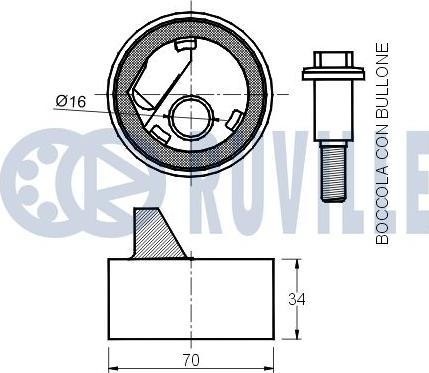 Ruville 540410 - Rullo tenditore, Cinghia dentata www.autoricambit.com