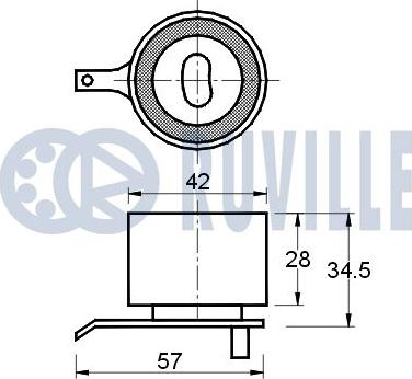 Ruville 540417 - Rullo tenditore, Cinghia dentata www.autoricambit.com
