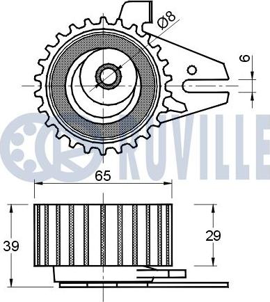 Ruville 540482 - Rullo tenditore, Cinghia dentata www.autoricambit.com