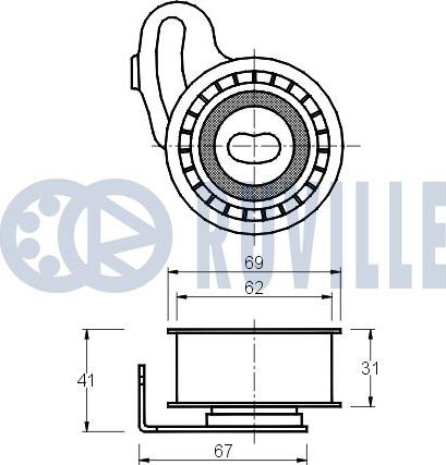 Ruville 540420 - Rullo tenditore, Cinghia dentata www.autoricambit.com