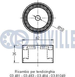 Ruville 540475 - Galoppino/Guidacinghia, Cinghia dentata www.autoricambit.com