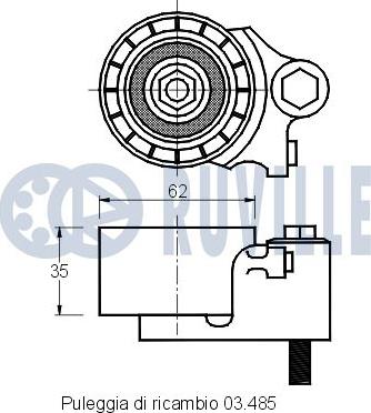 Ruville 540471 - Rullo tenditore, Cinghia dentata www.autoricambit.com