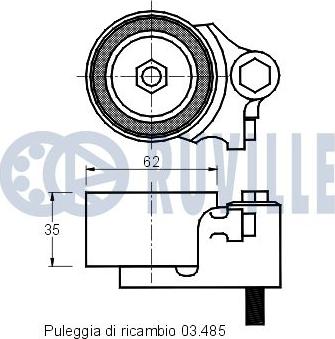 Ruville 540473 - Rullo tenditore, Cinghia dentata www.autoricambit.com