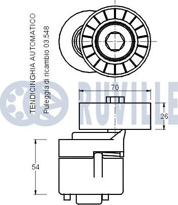 Ruville 540541 - Tendicinghia, Cinghia Poly-V www.autoricambit.com