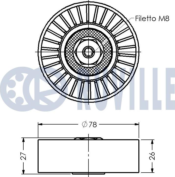 Ruville 540555 - Galoppino/Guidacinghia, Cinghia Poly-V www.autoricambit.com