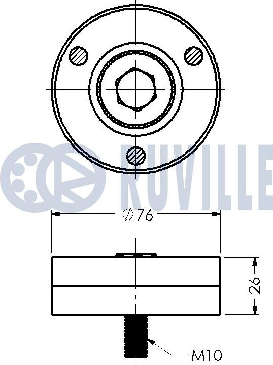 Ruville 540553 - Galoppino/Guidacinghia, Cinghia Poly-V www.autoricambit.com