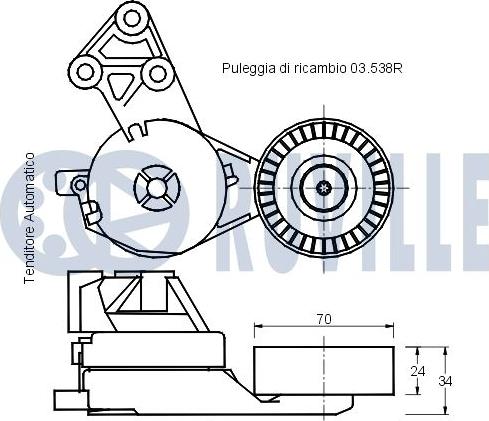 Ruville 540562 - Tendicinghia, Cinghia Poly-V www.autoricambit.com