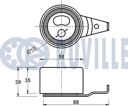 Ruville 540508 - Rullo tenditore, Cinghia dentata www.autoricambit.com