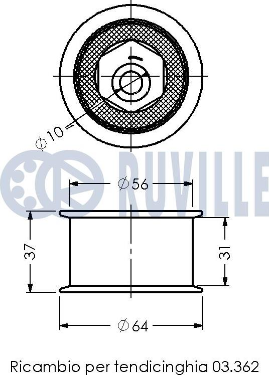 Ruville 540524 - Galoppino/Guidacinghia, Cinghia dentata www.autoricambit.com