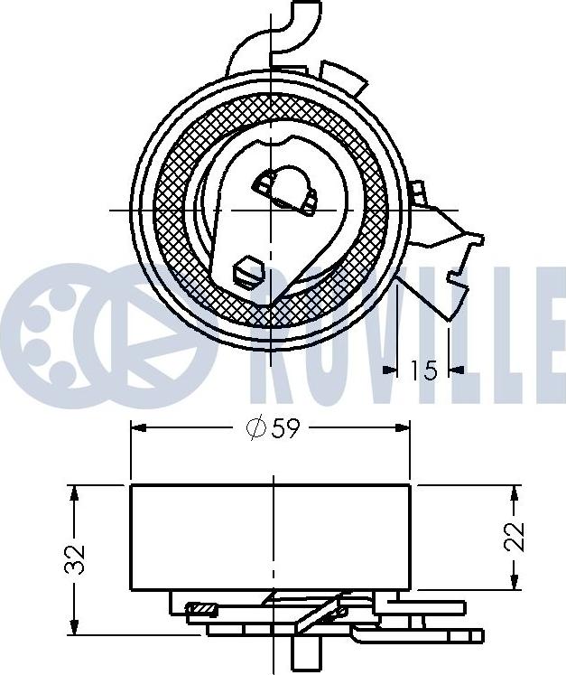 Ruville 540523 - Rullo tenditore, Cinghia dentata www.autoricambit.com