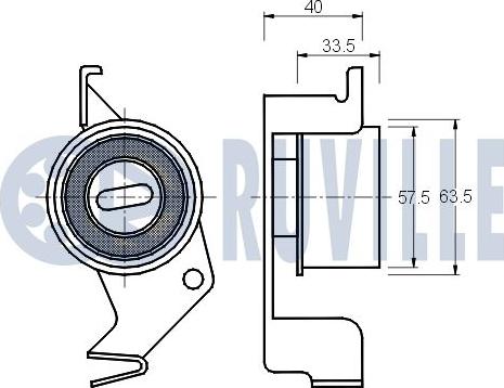 Ruville 540577 - Rullo tenditore, Cinghia dentata www.autoricambit.com