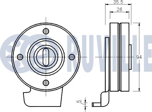 Ruville 540626 - Tendicinghia, Cinghia Poly-V www.autoricambit.com