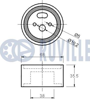 Ruville 540044 - Rullo tenditore, Cinghia dentata www.autoricambit.com