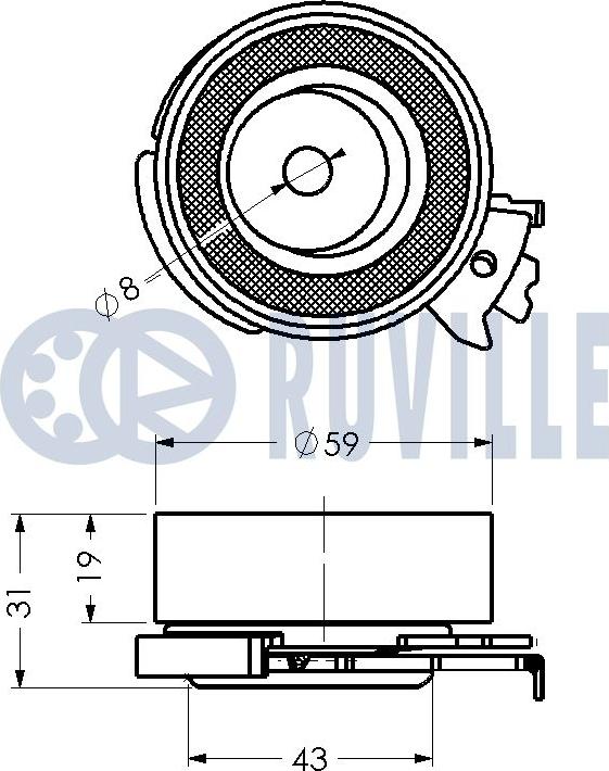 Ruville 540068 - Rullo tenditore, Cinghia dentata www.autoricambit.com