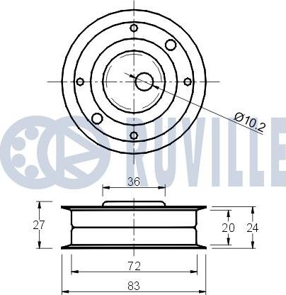 Ruville 540002 - Rullo tenditore, Cinghia dentata www.autoricambit.com