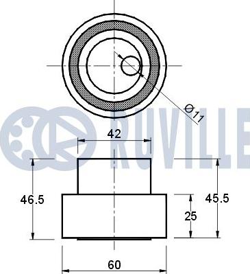 Ruville 540030 - Rullo tenditore, Cinghia dentata www.autoricambit.com