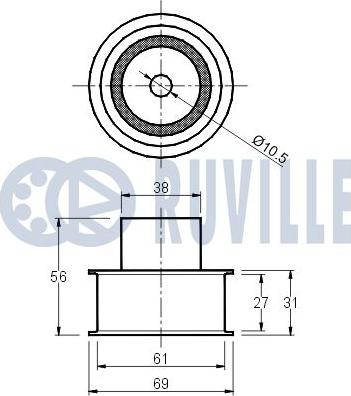 Ruville 540032 - Galoppino/Guidacinghia, Cinghia dentata www.autoricambit.com