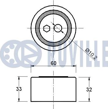 Ruville 540076 - Galoppino/Guidacinghia, Cinghia dentata www.autoricambit.com