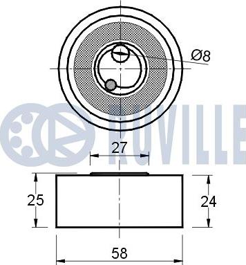 Ruville 540199 - Rullo tenditore, Cinghia dentata www.autoricambit.com