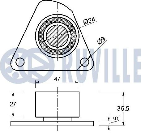 Ruville 540195 - Galoppino/Guidacinghia, Cinghia dentata www.autoricambit.com