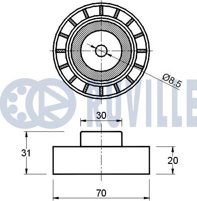 Ruville 540152 - Galoppino/Guidacinghia, Cinghia Poly-V www.autoricambit.com