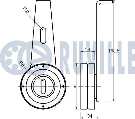 Ruville 540160 - Tendicinghia, Cinghia Poly-V www.autoricambit.com