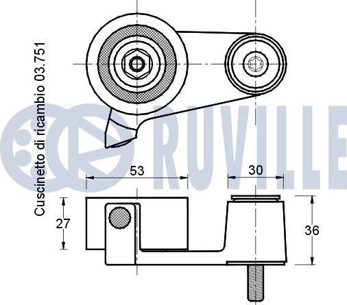 Ruville 540161 - Rullo tenditore, Cinghia dentata www.autoricambit.com