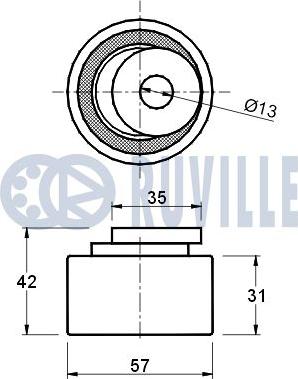 Ruville 540106 - Rullo tenditore, Cinghia dentata www.autoricambit.com