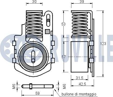 Ruville 540102 - Rullo tenditore, Cinghia dentata www.autoricambit.com