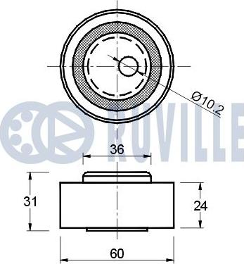 Ruville 540136 - Rullo tenditore, Cinghia dentata www.autoricambit.com