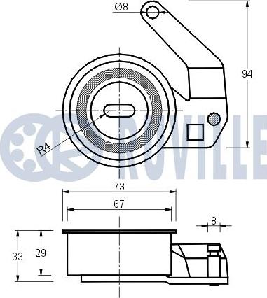 Ruville 540130 - Rullo tenditore, Cinghia dentata www.autoricambit.com