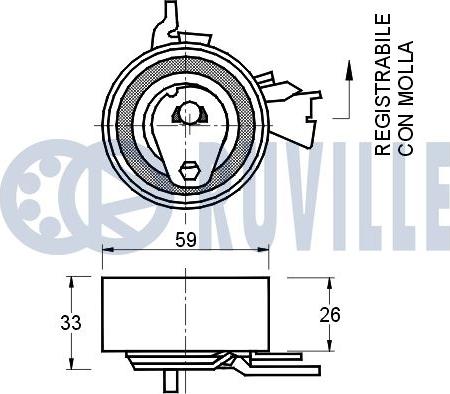 Ruville 540122 - Rullo tenditore, Cinghia dentata www.autoricambit.com