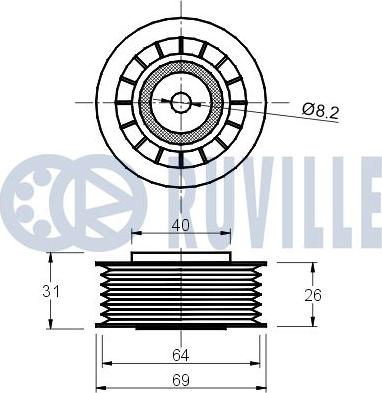 Ruville 540179 - Galoppino/Guidacinghia, Cinghia Poly-V www.autoricambit.com