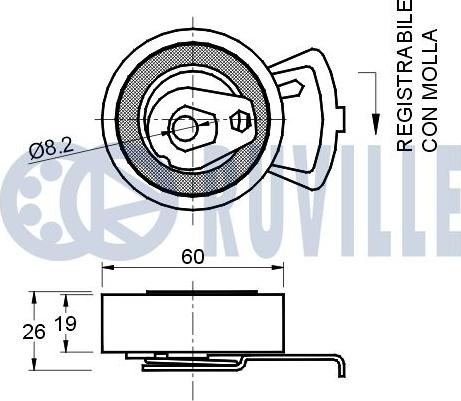 Ruville 540892 - Rullo tenditore, Cinghia dentata www.autoricambit.com