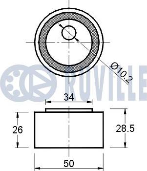 Ruville 540862 - Tendicinghia, Cinghia Poly-V www.autoricambit.com