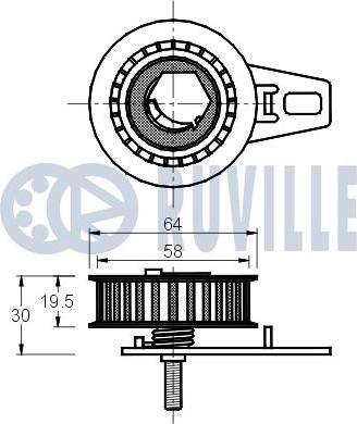 Ruville 540880 - Rullo tenditore, Cinghia dentata www.autoricambit.com