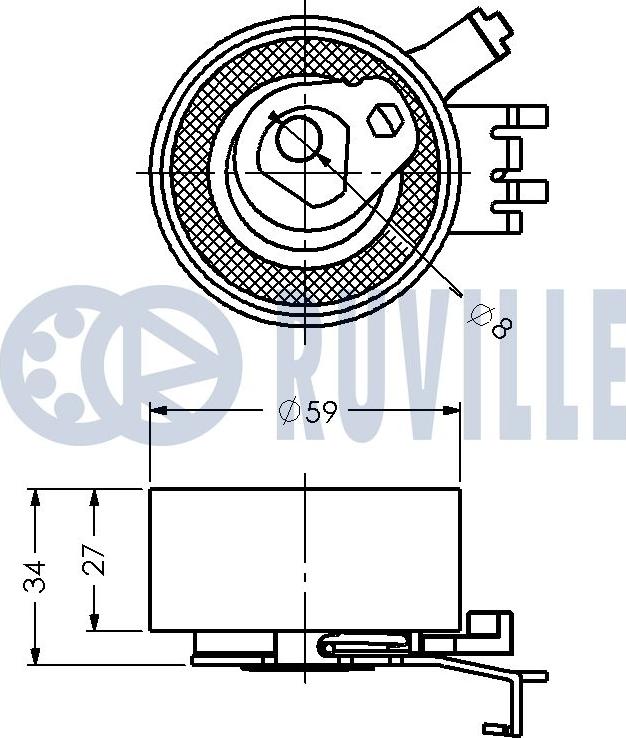 Ruville 540827 - Rullo tenditore, Cinghia dentata www.autoricambit.com