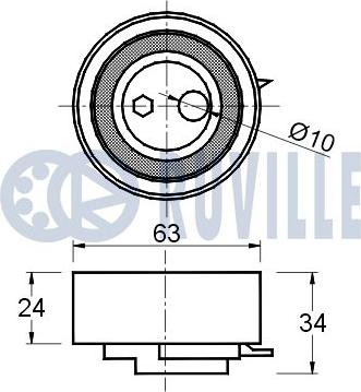 Ruville 540877 - Rullo tenditore, Cinghia dentata www.autoricambit.com