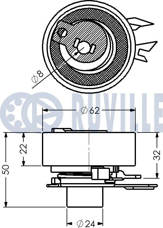 Ruville 540346 - Rullo tenditore, Cinghia dentata www.autoricambit.com