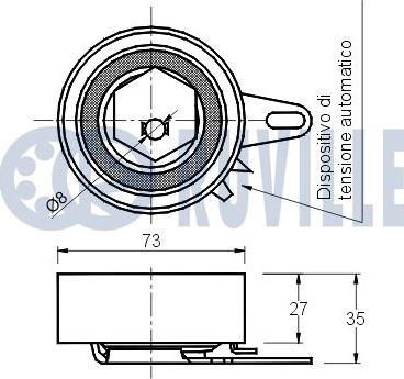 Ruville 540350 - Rullo tenditore, Cinghia dentata www.autoricambit.com