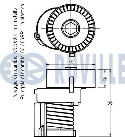 Ruville 540353 - Tendicinghia, Cinghia Poly-V www.autoricambit.com