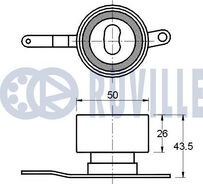 Ruville 540369 - Rullo tenditore, Cinghia dentata www.autoricambit.com