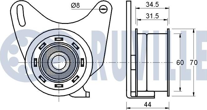 Ruville 540307 - Rullo tenditore, Cinghia dentata www.autoricambit.com