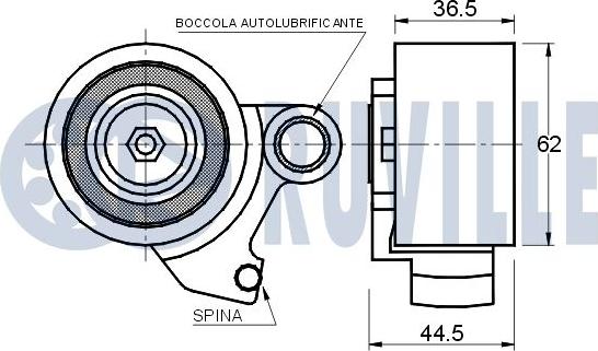 Ruville 540384 - Rullo tenditore, Cinghia dentata www.autoricambit.com